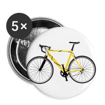 bicycle mountain bike cyclist mountain bike - Buttons large 2.2''/56 mm (5-pack) - white - Front