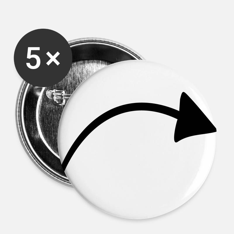 arrow - Buttons large 2.2''/56 mm (5-pack) - white
