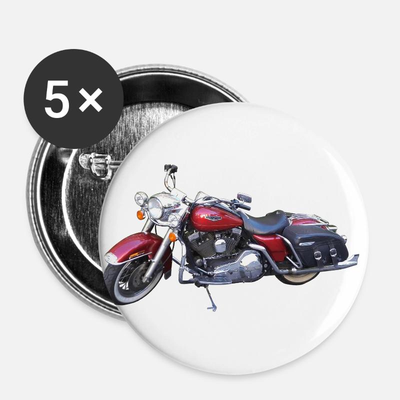 motorcycle - Buttons large 2.2''/56 mm (5-pack) - white