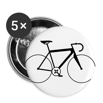 Bike - Bike - Buttons large 2.2''/56 mm (5-pack) - white - Front