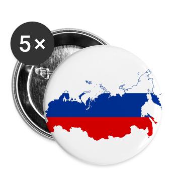 Russia - Buttons large 2.2''/56 mm (5-pack) - white - Front