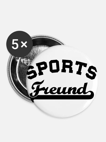 sports fan - Buttons large 2.2''/56 mm (5-pack) - white