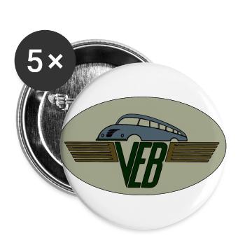 VEB motor traffic - Buttons large 2.2''/56 mm (5-pack) - white - Front