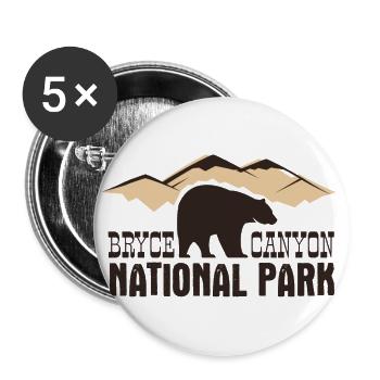 Bryce Canyon National Park - Buttons groß 56 mm (5er Pack) - Weiß - Vorne