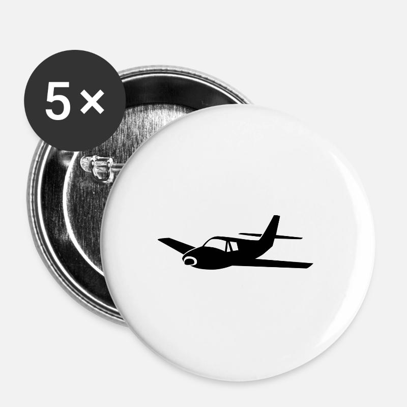 plane - Buttons large 2.2''/56 mm (5-pack) - white
