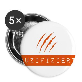 juzifiziert2018 - Buttons groß 56 mm (5er Pack) - Weiß - Vorne