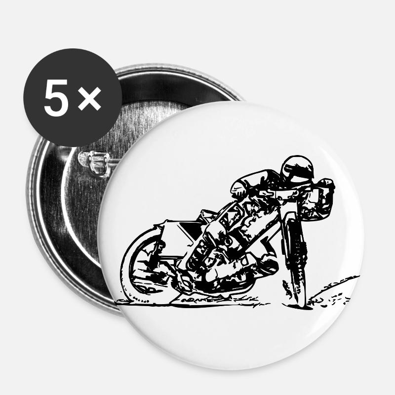 grass track - Buttons large 2.2''/56 mm (5-pack) - white