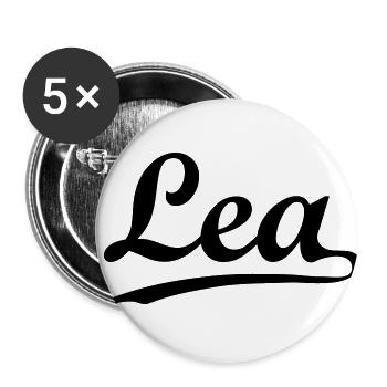 lea - Buttons groß 56 mm (5er Pack) - Weiß - Vorne