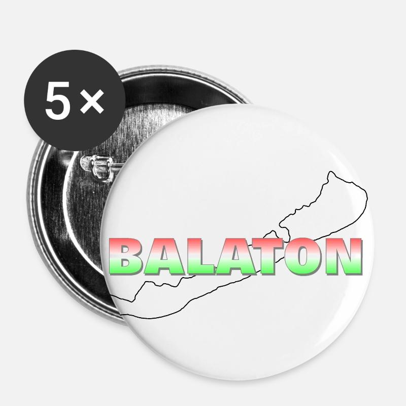 Balaton - Buttons large 2.2''/56 mm (5-pack) - white