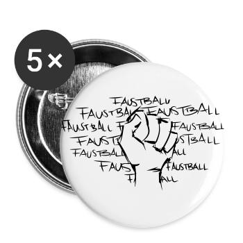 Fistball3 - Buttons large 2.2''/56 mm (5-pack) - white - Front