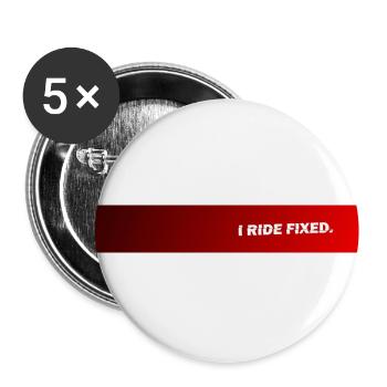 Ich fahre fest geschnitten schwarz bis rot - Buttons groß 56 mm (5er Pack) - Weiß - Vorne