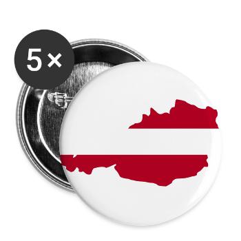 Autriche - Lot de 5 grands badges (56 mm) - blanc - Devant