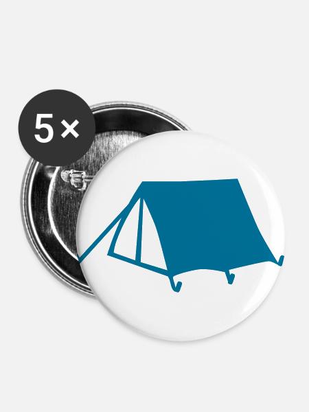 Zelt - Camping - Buttons groß 56 mm (5er Pack) - Weiß