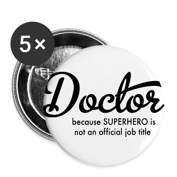 doctor - Buttons large 2.2''/56 mm (5-pack) - white - Front