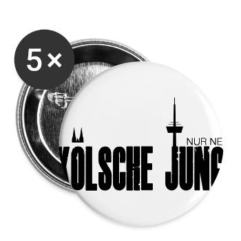 Kölsche Jung - Buttons groß 56 mm (5er Pack) - Weiß - Vorne