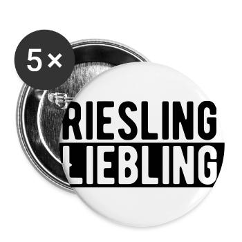 Riesling Liebling - Buttons groß 56 mm (5er Pack) - Weiß - Vorne