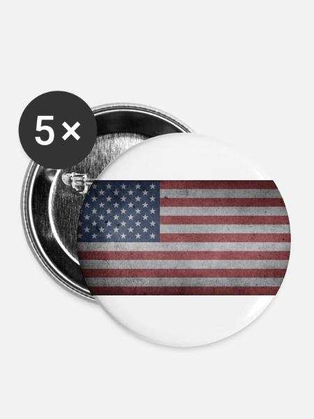 american eagle - Buttons groß 56 mm (5er Pack) - Weiß