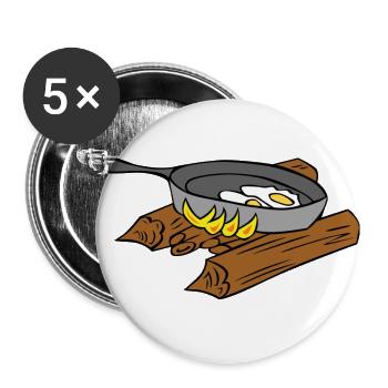 roast meat - Buttons large 2.2''/56 mm (5-pack) - white - Front