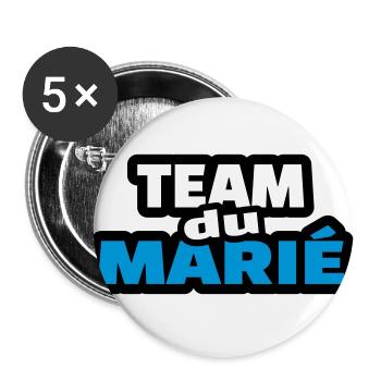 team du marié (vers.16) - Lot de 5 grands badges (56 mm) - blanc - Devant