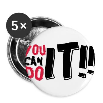 TU PEUX LE FAIRE - Lot de 5 grands badges (56 mm) - blanc - Devant