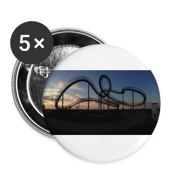 Tiger & Turtle - Buttons large 2.2''/56 mm (5-pack) - white - Front