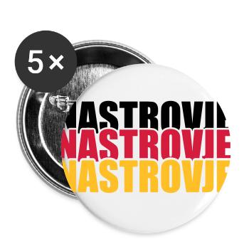 Nastrovje Deutschland Germany Fan Shirt - Buttons groß 56 mm (5er Pack) - Weiß - Vorne