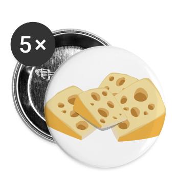 swiss cheese - Buttons groß 56 mm (5er Pack) - Weiß - Vorne