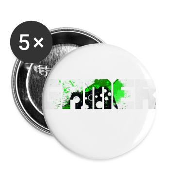 Gamer - Buttons groß 56 mm (5er Pack) - Weiß - Vorne