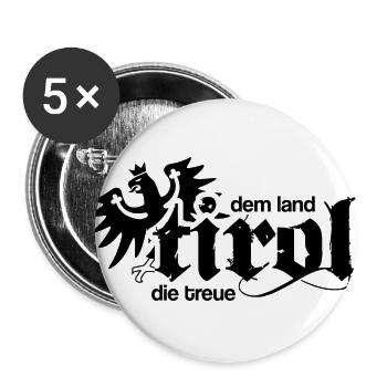 Dem Land Tirol die Treue - Buttons groß 56 mm (5er Pack) - Weiß - Vorne