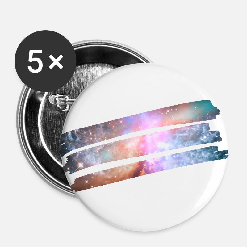Cosmic Paint - Buttons large 2.2''/56 mm (5-pack) - white
