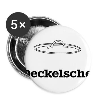 Topf Deckel Hessen Valentinstag Partnerlook Liebe - Buttons groß 56 mm (5er Pack) - Weiß - Vorne