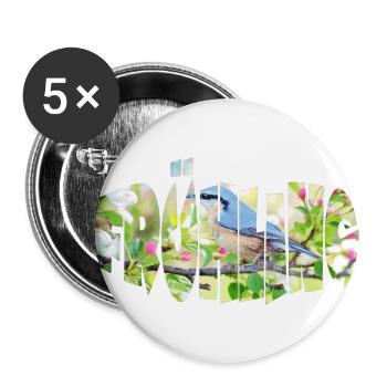 spring 1 - Buttons large 2.2''/56 mm (5-pack) - white - Front