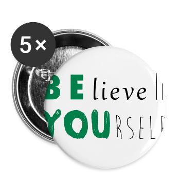 Be you - Buttons groß 56 mm (5er Pack) - Weiß - Vorne