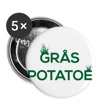 Graspotatoe - Buttons groß 56 mm (5er Pack) - Weiß - Vorne