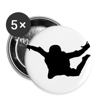 Skydiver - Buttons large 2.2''/56 mm (5-pack) - white - Front