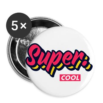 Super cool - Buttons large 2.2''/56 mm (5-pack) - white - Front