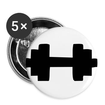 dumbbell - Buttons large 2.2''/56 mm (5-pack) - white - Front