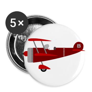 Airplane for children - Buttons large 2.2''/56 mm (5-pack) - white - Front