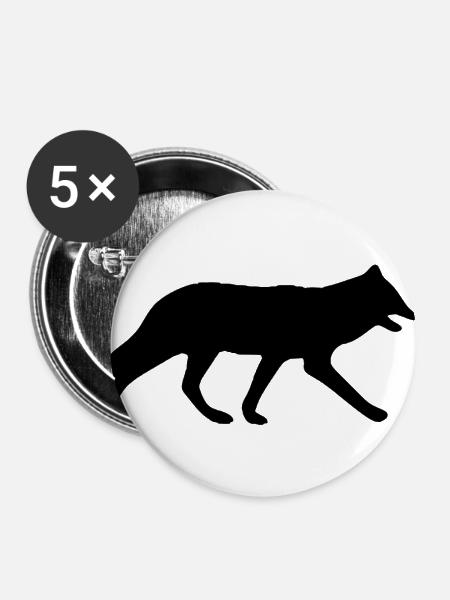 arctic fox fuchs11 - Buttons groß 56 mm (5er Pack) - Weiß
