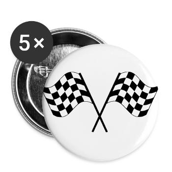 dragster racer automotive car automobil rennwagen1 - Buttons groß 56 mm (5er Pack) - Weiß - Vorne
