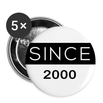 Depuis - 2000 - Lot de 5 grands badges (56 mm) - blanc - Devant