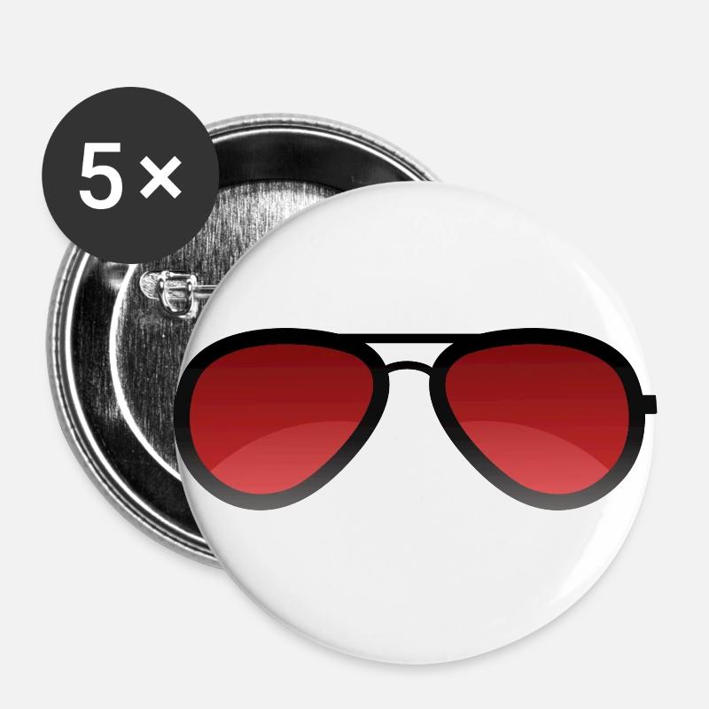 Sunglasses Pilot Glasses - Buttons large 2.2''/56 mm (5-pack) - white