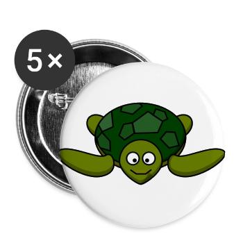 turtle - Buttons large 2.2''/56 mm (5-pack) - white - Front