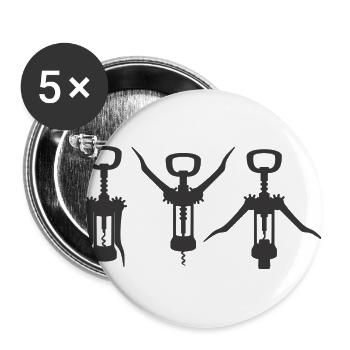 Flaschenöffner - Buttons groß 56 mm (5er Pack) - Weiß - Vorne