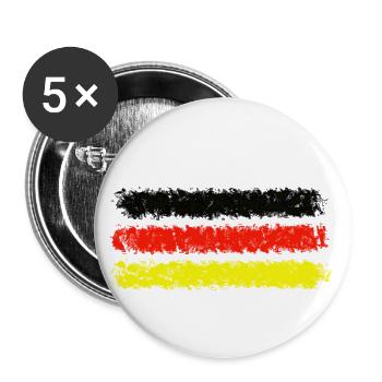 Germany - Buttons large 2.2''/56 mm (5-pack) - white - Front