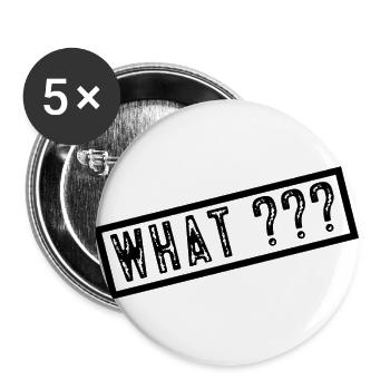 What? - Buttons large 2.2''/56 mm (5-pack) - white - Front