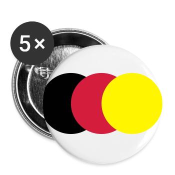 farbige Punkte - Buttons groß 56 mm (5er Pack) - Weiß - Vorne
