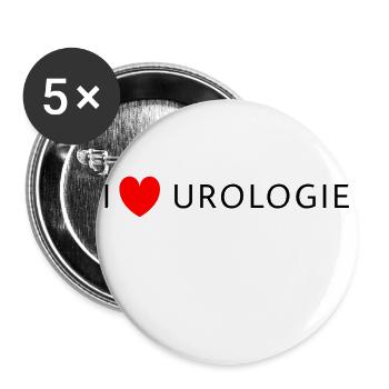 I love urology - Buttons large 2.2''/56 mm (5-pack) - white - Front