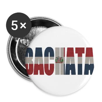 # Bachata - Lot de 5 grands badges (56 mm) - blanc - Devant