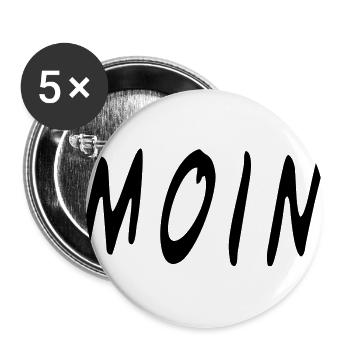 MOIN - Buttons groß 56 mm (5er Pack) - Weiß - Vorne